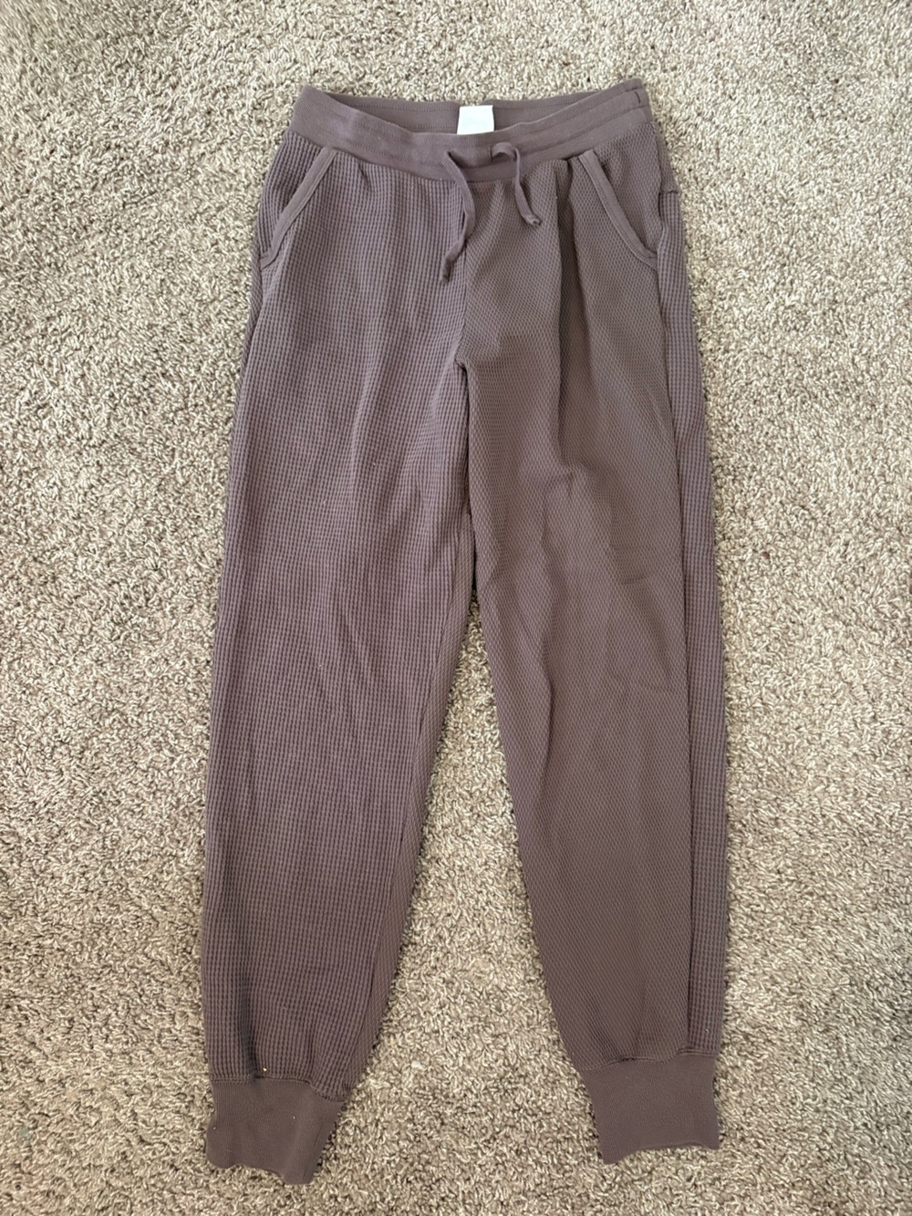 Nike Waffle-Knit Joggers in Brown